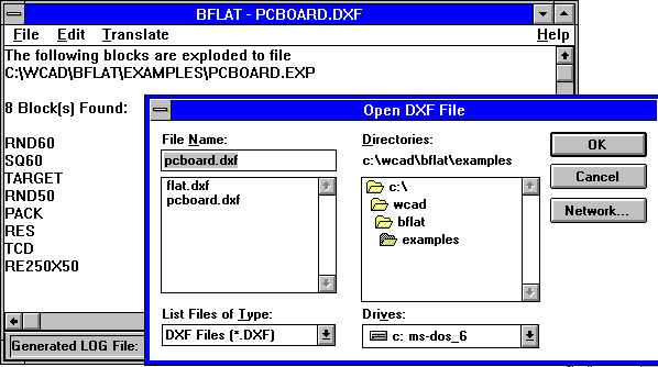 screen shot of Bflat dialog