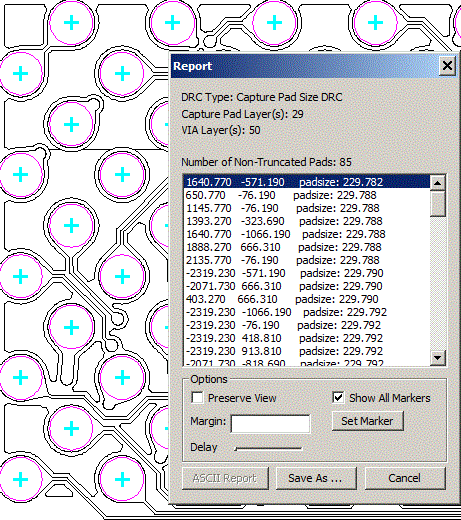 Report for Capture Pad Size