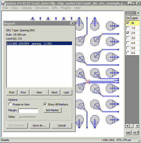 DRC Spacing Report