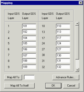 layer mapping dialog