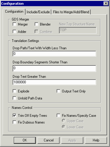 dialog box showing the checkbox to prune empty structures.