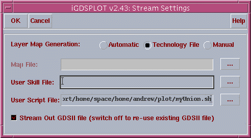 iGDSPLOT Stream Settings