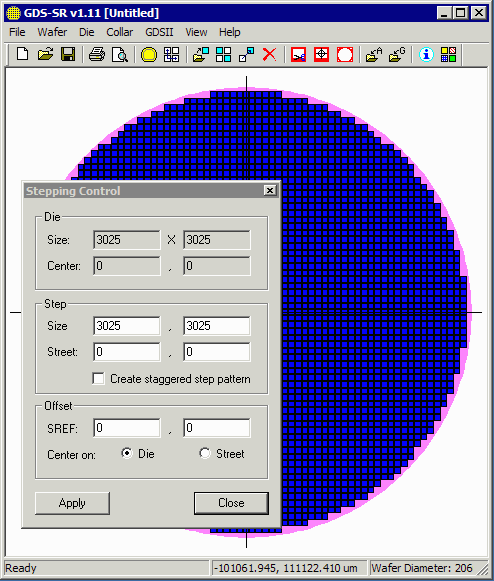 GDS_SR stepping parameters