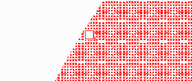 RDL mask with fiducial merged into the array.