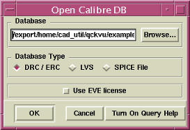 Selecting the Calibre RVE DB file