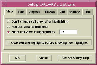 RVE Zoom in settings