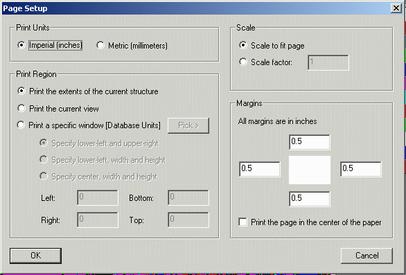 Qckvu3 Page Setup Menu