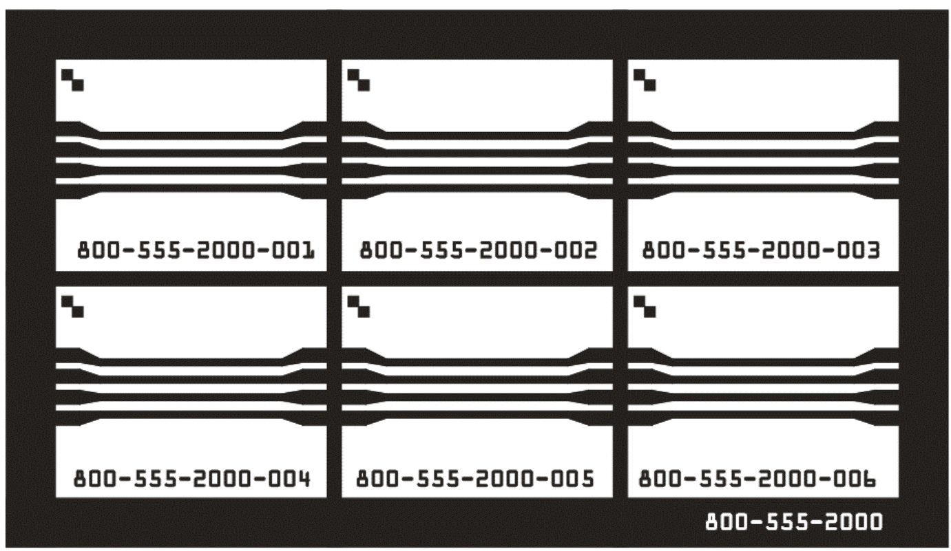 simple 3x2 panel with serial annotated circuits and panel.