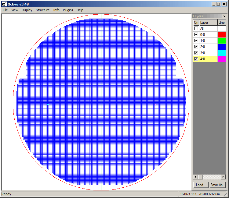Stepvu's display of a wafer map