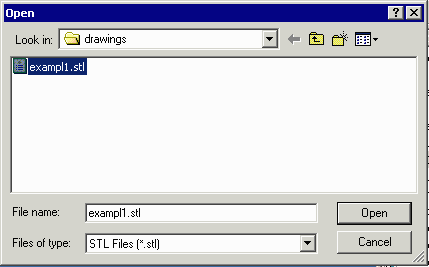 stl2ds open stl file dialog