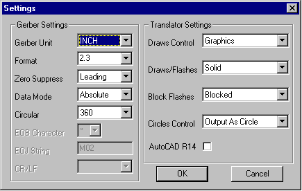 settings dialog