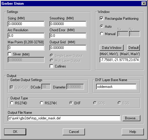 gbrunion dialog box