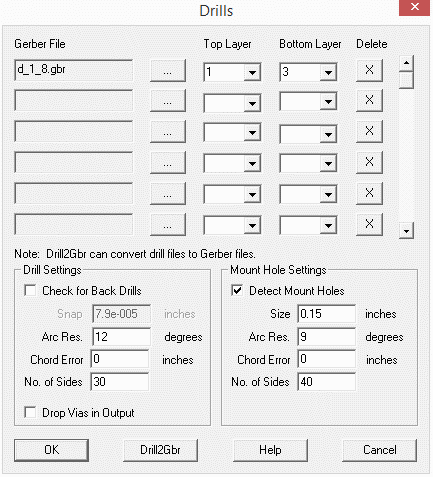 NETEX-G drill dialog