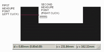 measuring distance units=mm