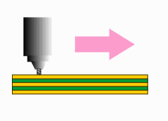 as the router moves across the board it leaves a slot the width of the tool.