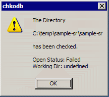 CheckODB fail