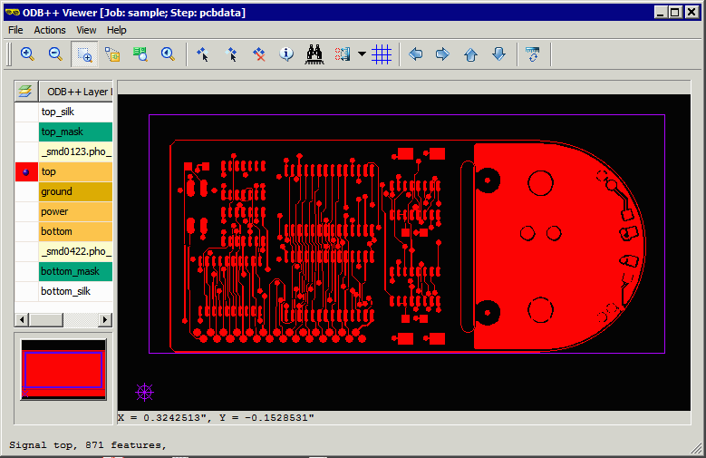 The top layer of the ODB++ file.