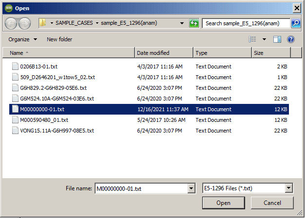 Navigate and select the desired file. Be sure to also select the type of wafer map.