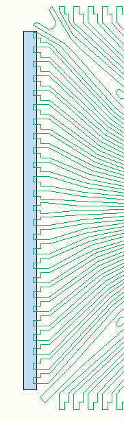 selecting the leads on the right side of the package