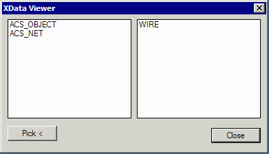 the Xdata Viewer shows the pline has a WIRE object property.