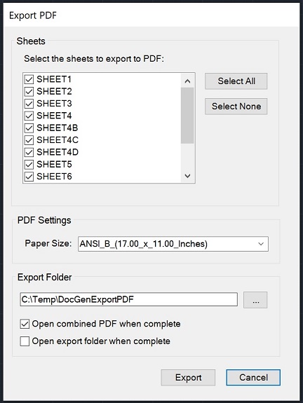 Export PDF