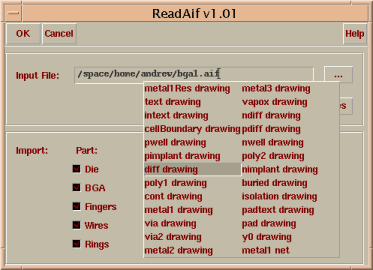 ReadAIF Main Dialog