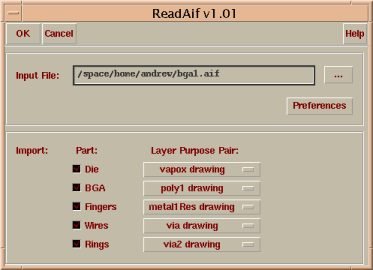 ReadAIF Main Dialog