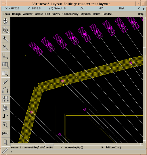 Zoomed in display of BGA in Virtuoso