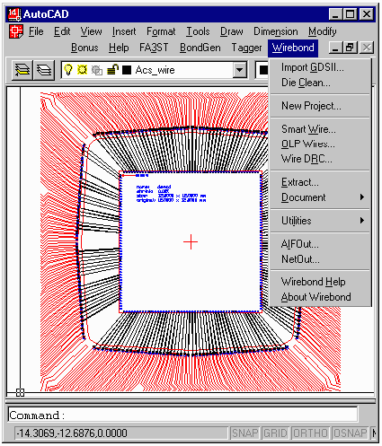 wirebond drop down menu