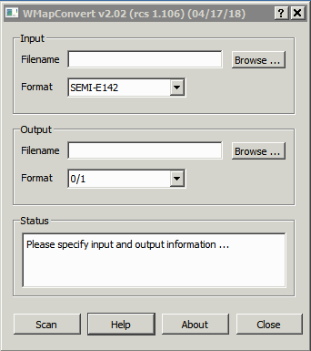 main dialog set to convert E142 to 0/1 format.