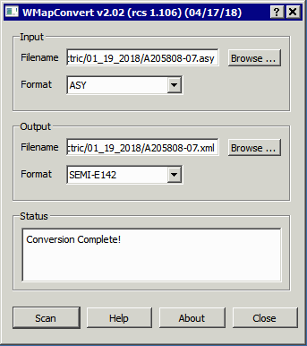 ASY to SEMI-E142 Conversion complete.