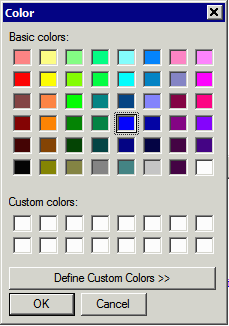 Select the color to be blue.