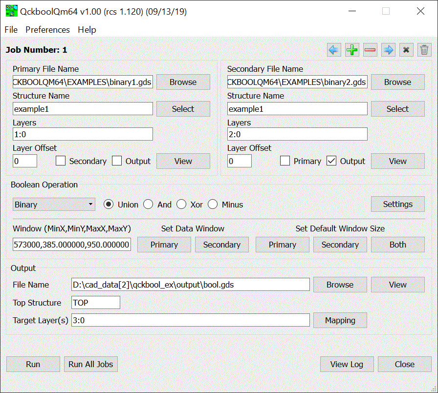 qckboolQm64 main dialog