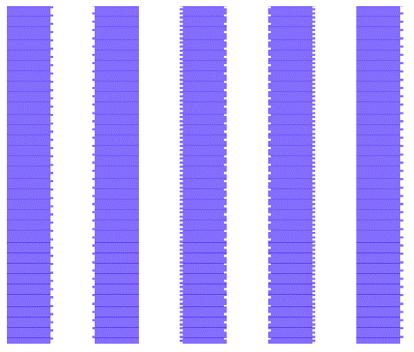 parallel equal width equal space lines with dithering.